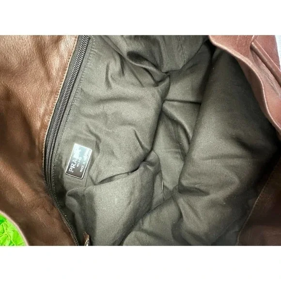 Prada Brown Lamb Leather Tote Large - Picture 7 of 14